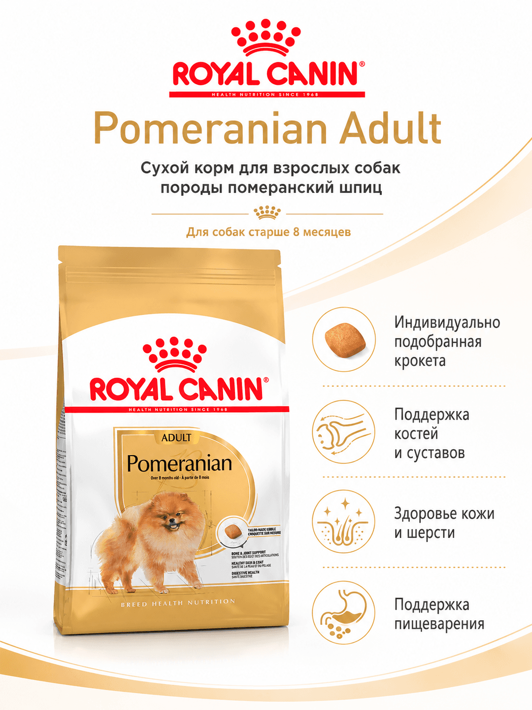 Royal Canin quruq ozuqa itlar uchun zoti pomeran shpits POMERAN 1kg